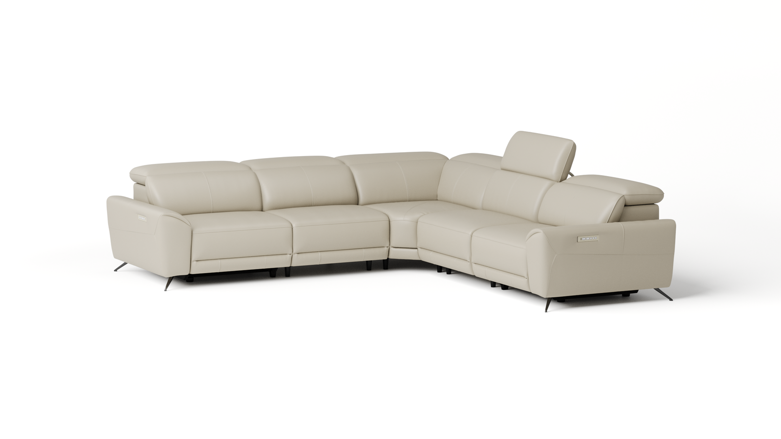 Dover Leather Recliner Corner Lounge Option A