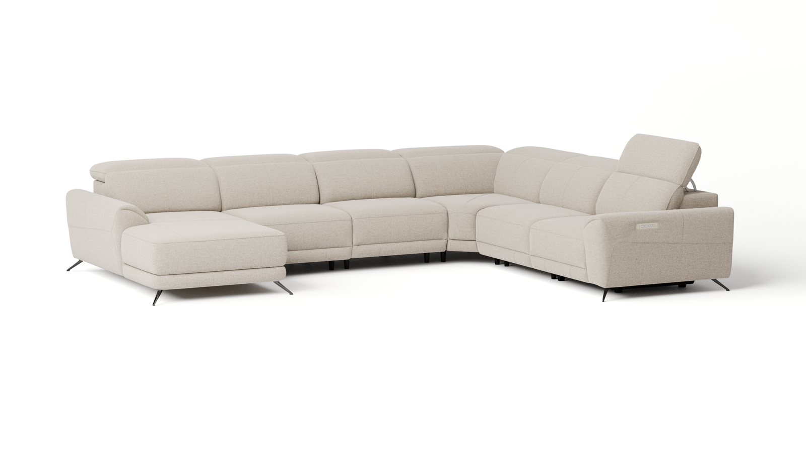 Dover Fabric Recliner Modular Lounge Option A