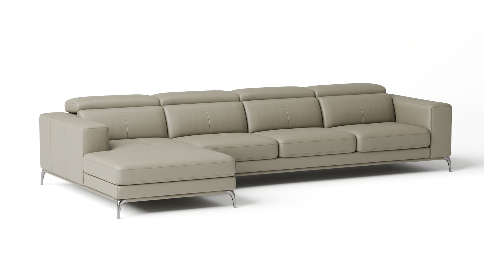 Club Leather Chaise Lounge Option B