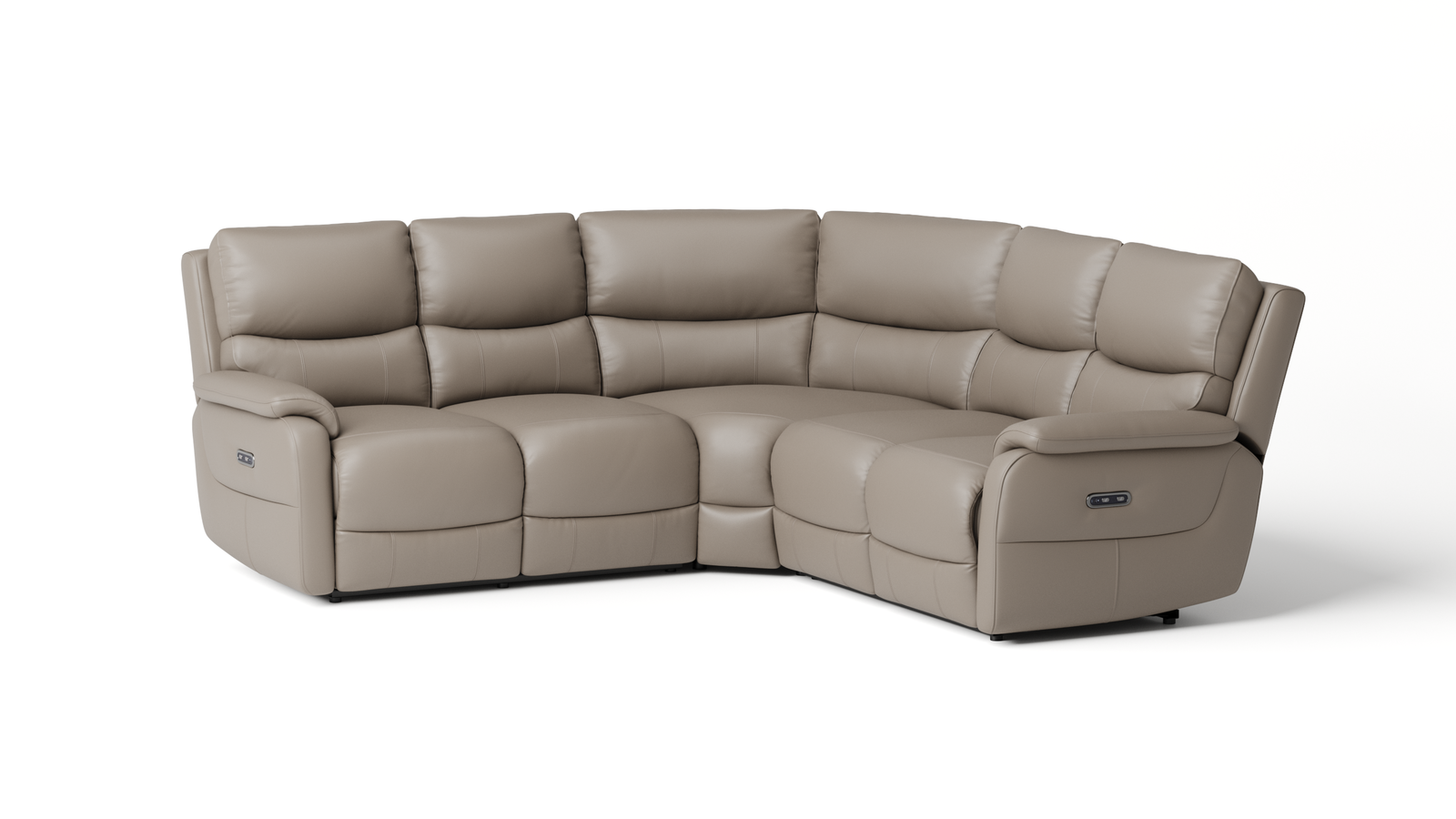 Kelsea Leather Corner Lounge Option A with Power Recliner