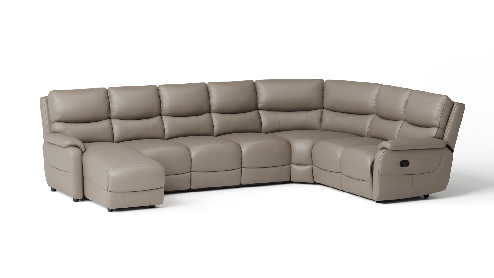 Kelsea Leather Modular Lounge Option B with Manual recliner