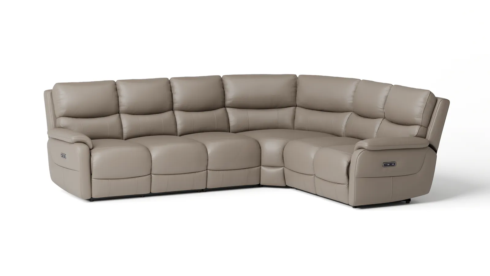 Kelsea Leather Corner Lounge Option B with Power Recliner