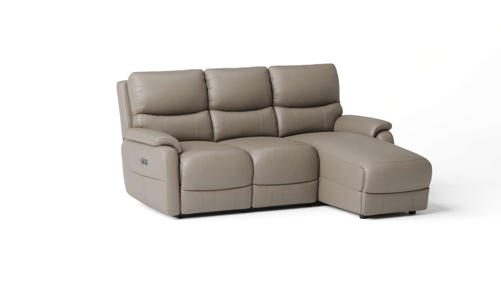 Kelsea Leather Chaise Lounge Option A with Power Recliner