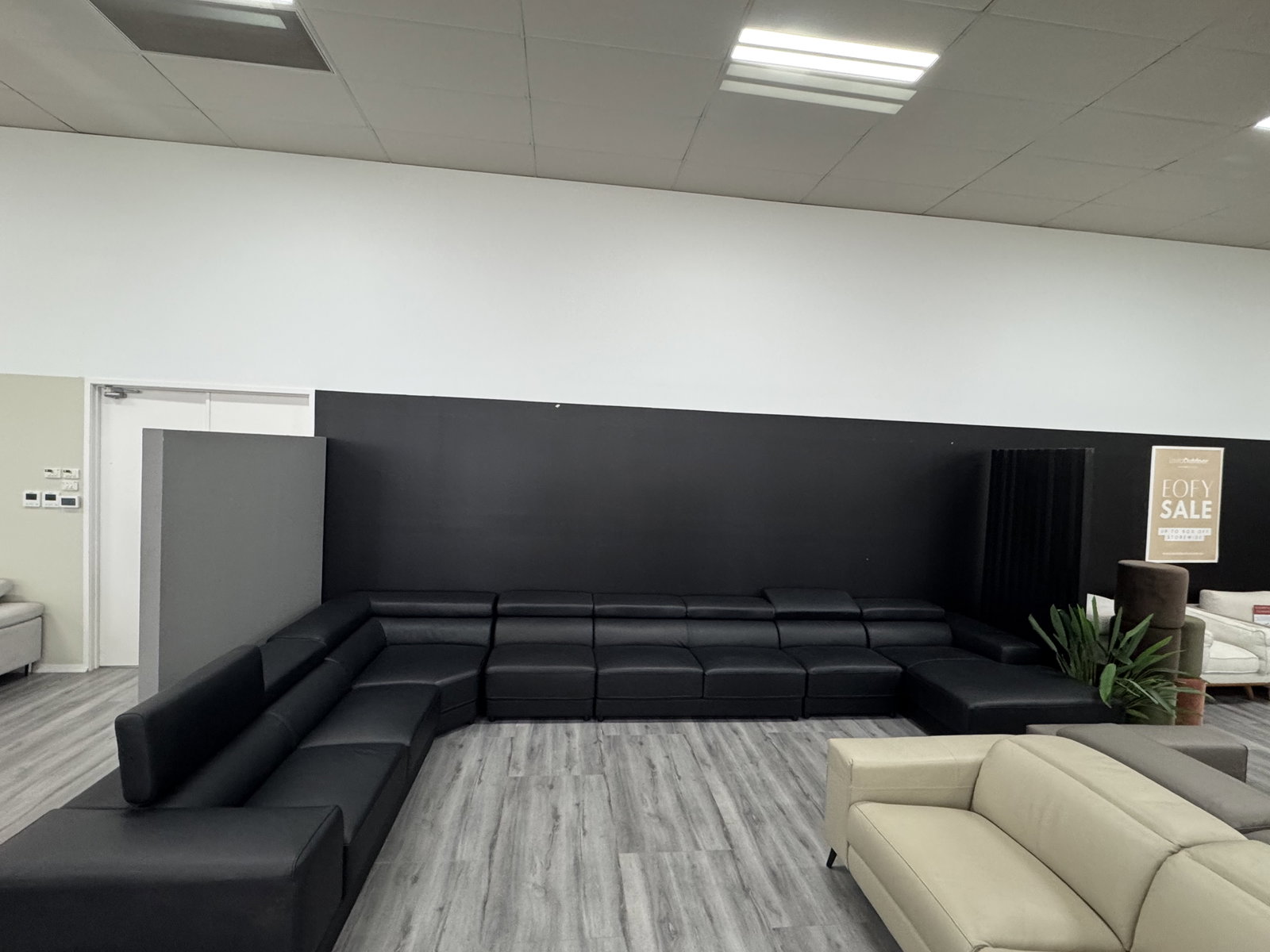 NAPOLEON Leather Modular Lounge Option B (Main Colour: Premium Black, Material: Leather + Match) 1