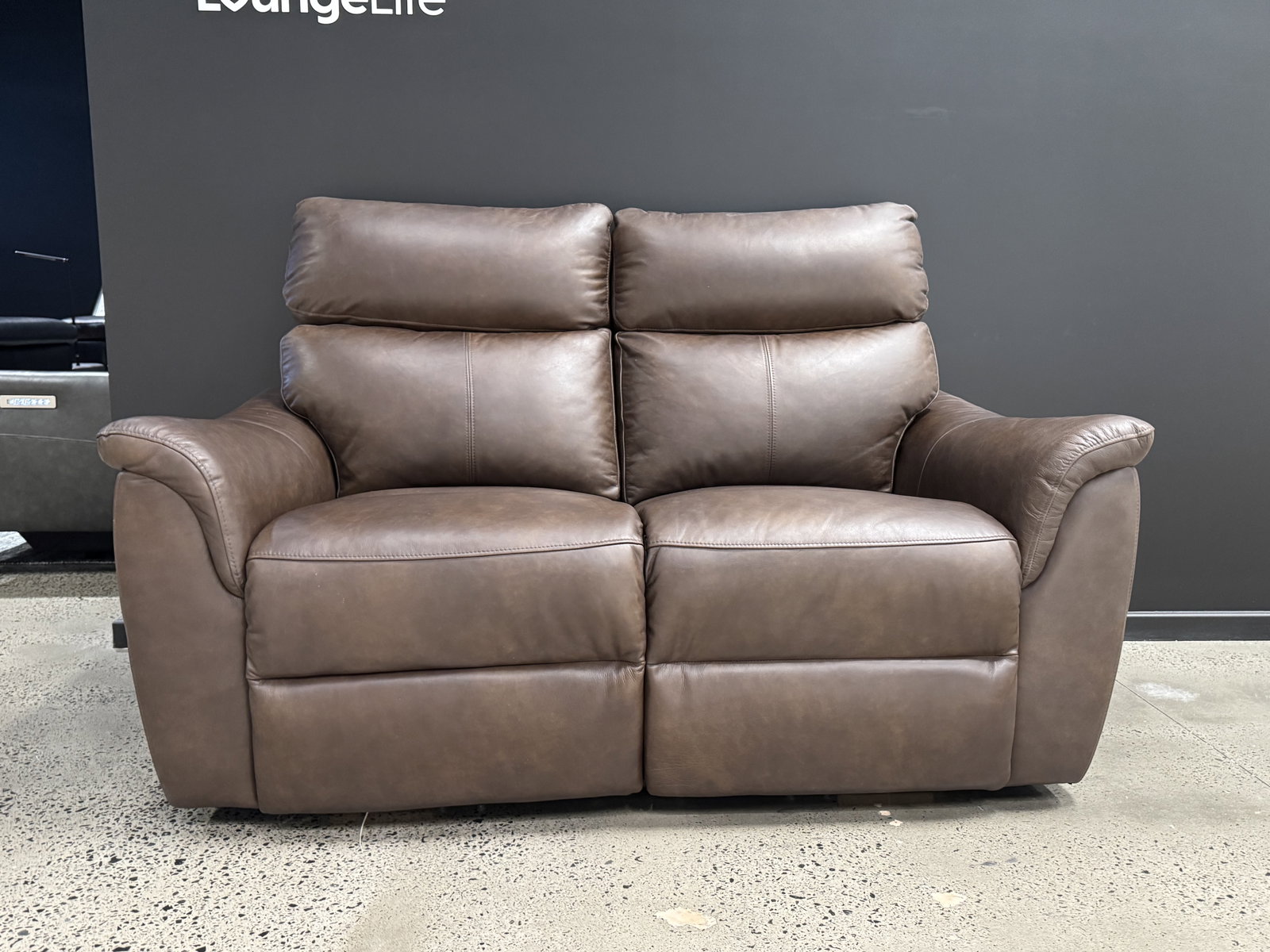 EDMOND LEATHER TWO SEATER SOFA (ATLANTIC CIOCCOLATO ) Clearance8468 1