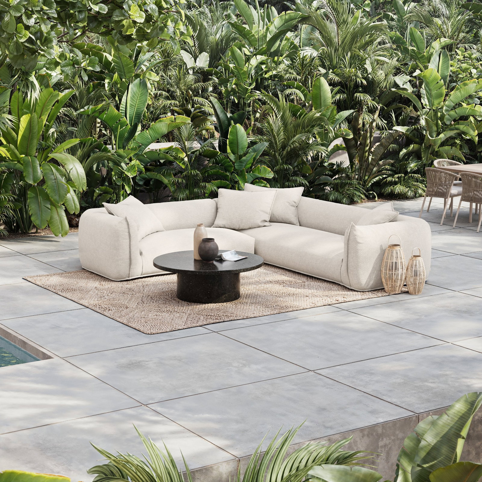 Bask Cinza Outdoor Corner Lounge