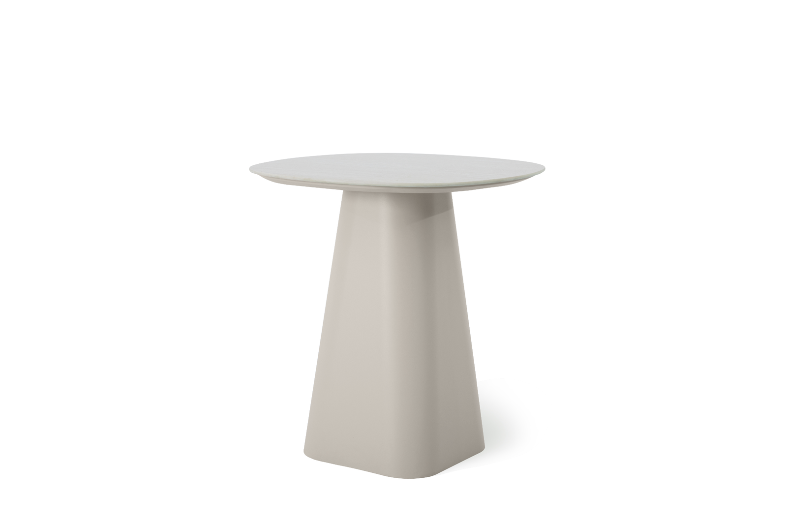 Flume Latte Outdoor Aluminium Bistro Table with Ceramic Top