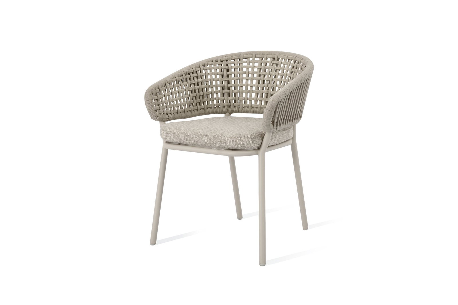 Flume Latte Outdoor Rope Dining Chair Set of Two