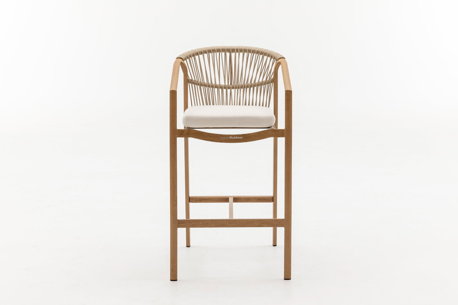Kova Oak Outdoor Bar Chair Set of Two