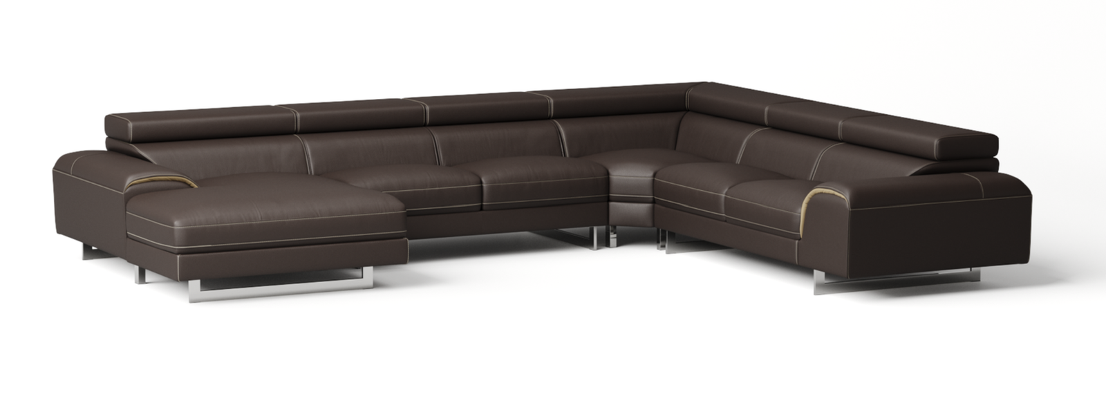 Cleo Leather Modular Lounge Option A