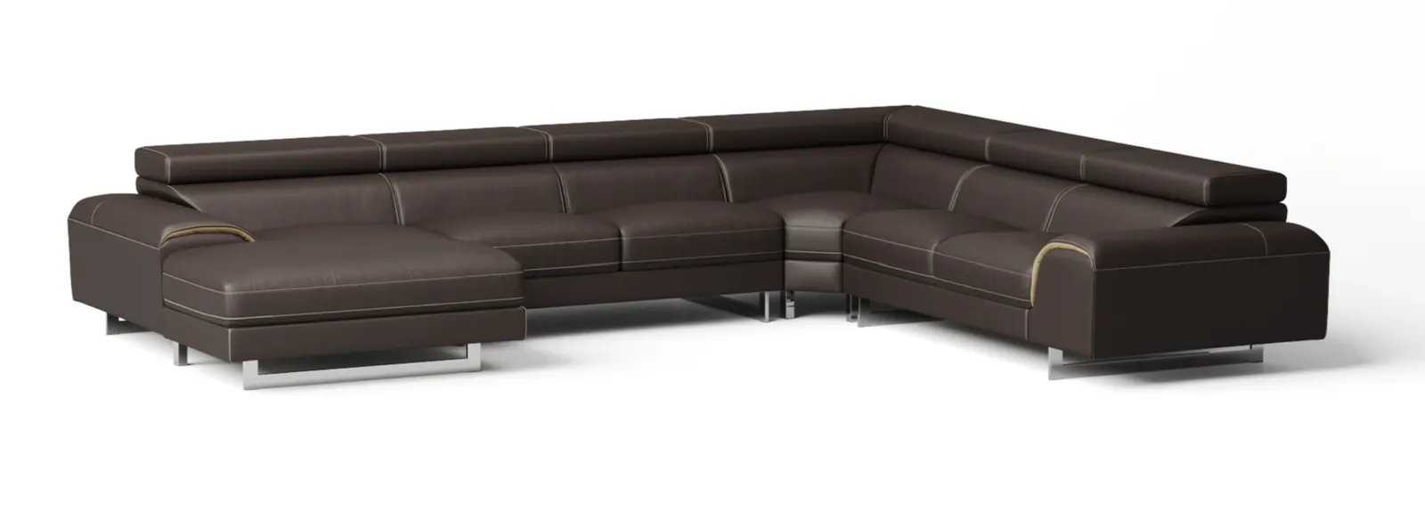 Cleo Leather Modular Lounge Option A