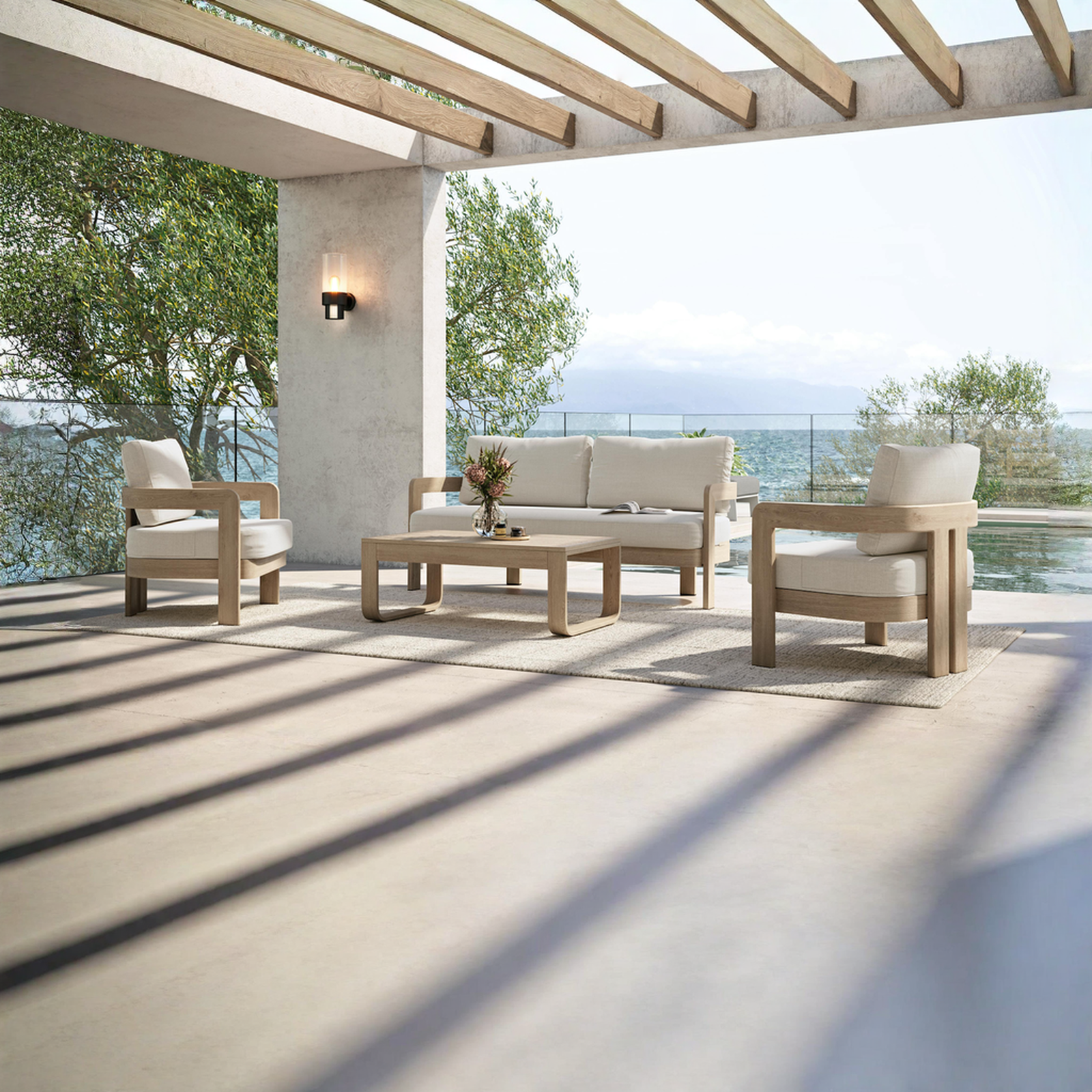 Balmain Outdoor Lounge Set 3+1+1 With Coffee Table