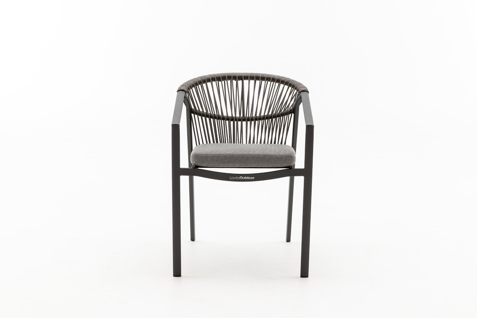 Kova Anthracite Outdoor Rope Dining Chair Set Of 2