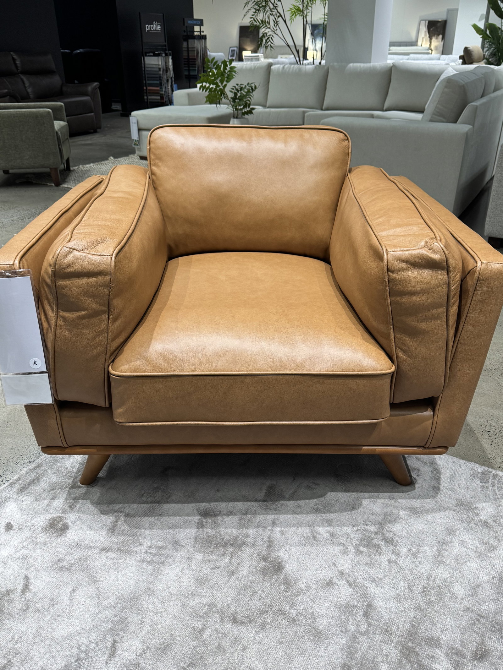 OLAFUR LEATHER ARMCHAIR Leather Armchair (Material: Full Leather, Colour: Vintage Tan) 1
