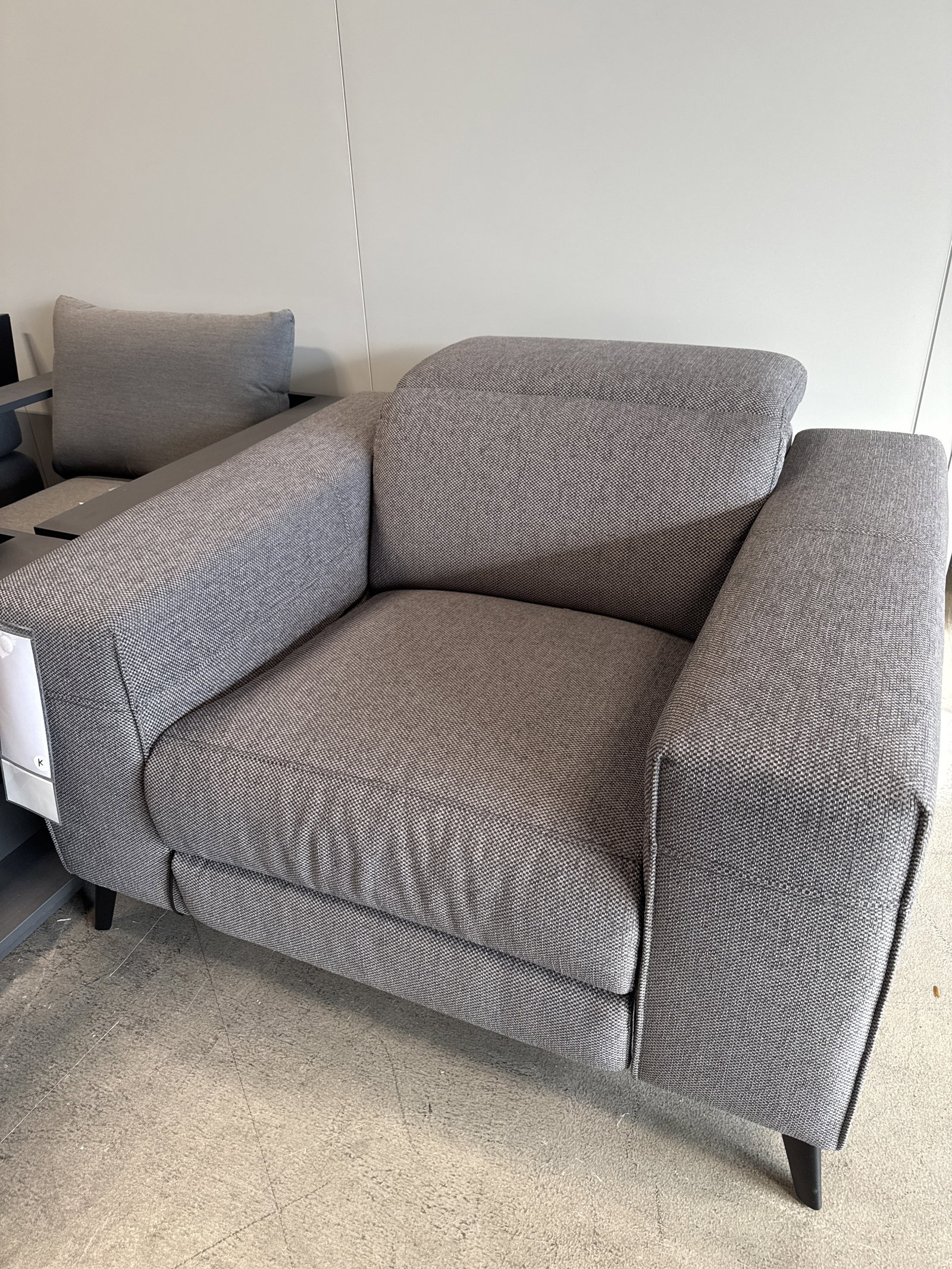 STIRLING FABRIC RECLINER ARMCHAIR Recliner With Power Headrest (Fabric: Block Dark Grey) 1