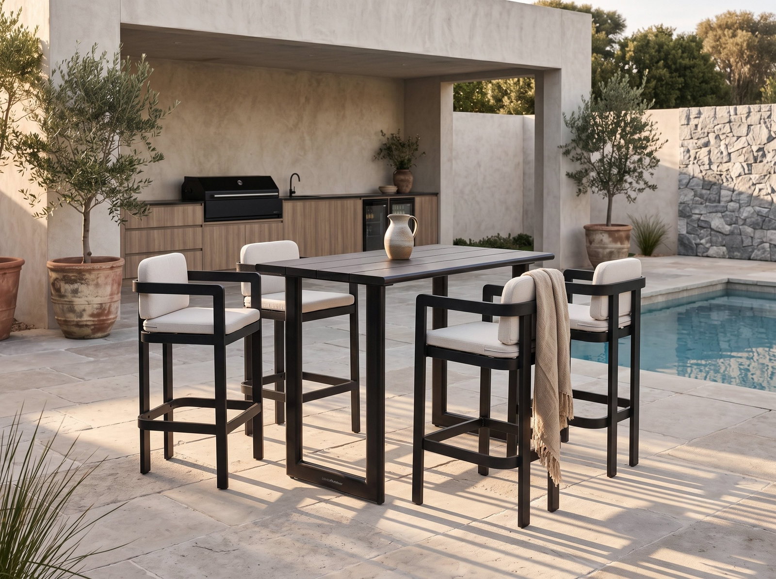Balmain Ebony 5 -piece Outdoor Bar Set