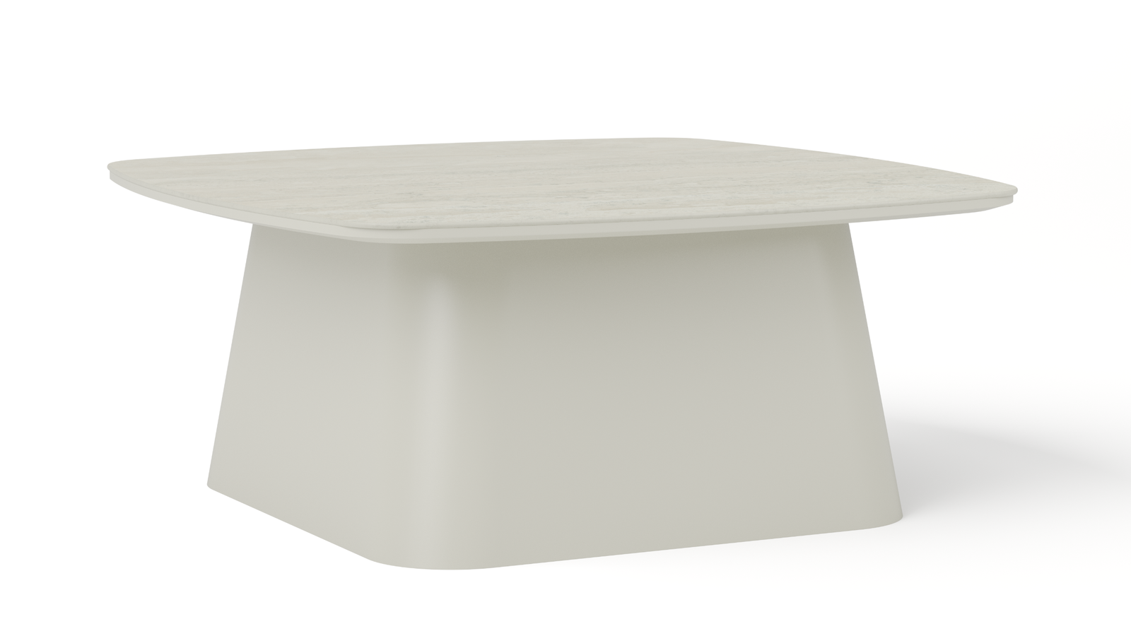 Bester Latte Aluminium Coffee Table Big, with Ceramic Top