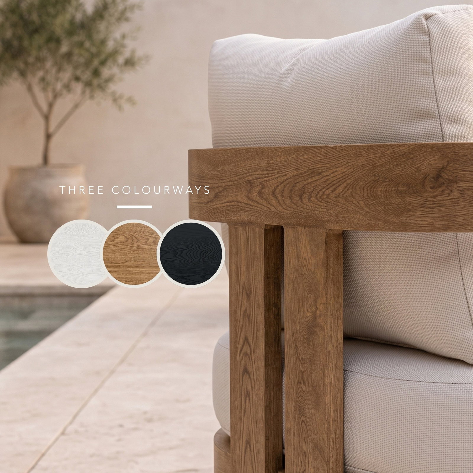 Balmain collection available in three colourways - Oak, Ebony and Whitewash