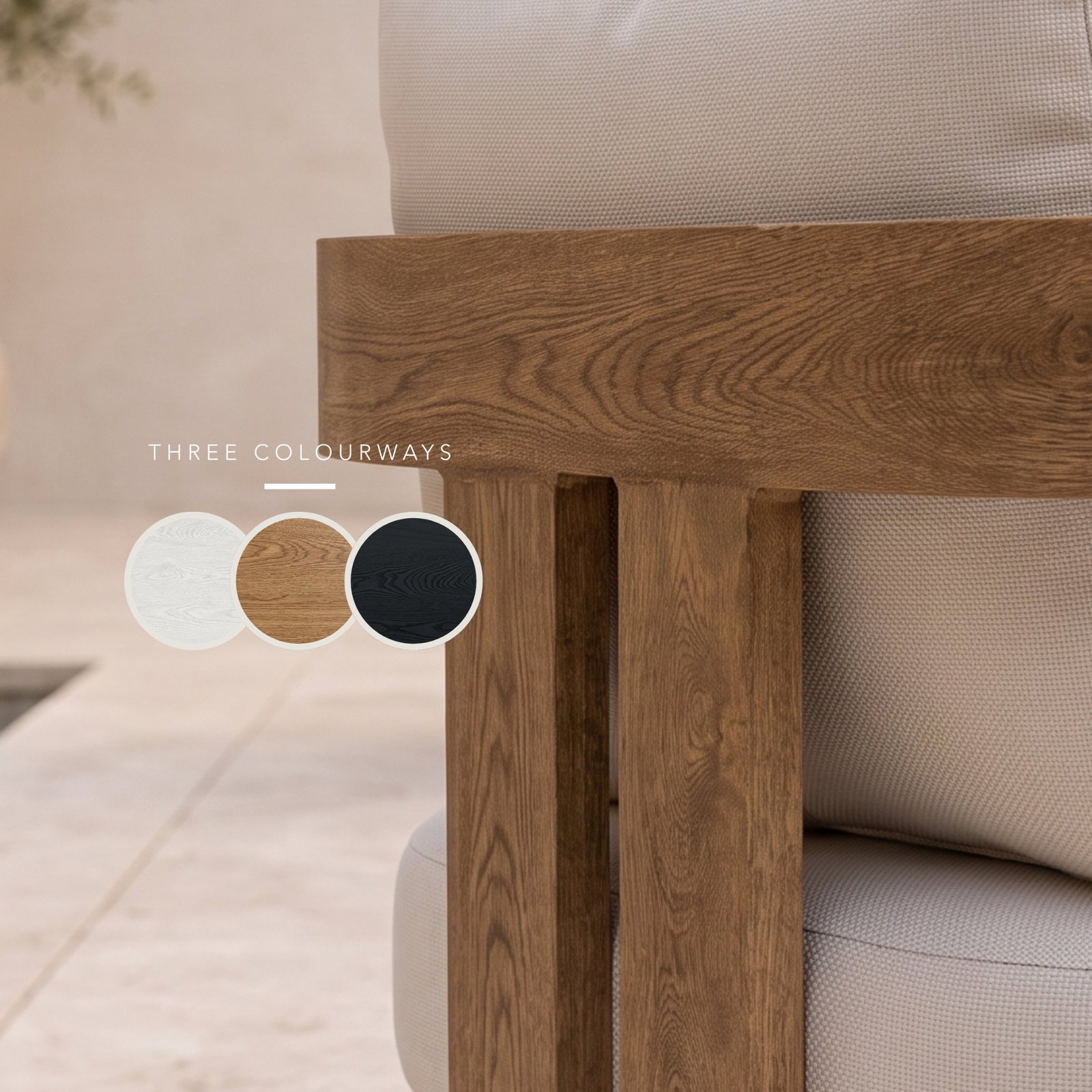 Balmain collection available in three colourways - Oak, Ebony and Whitewash