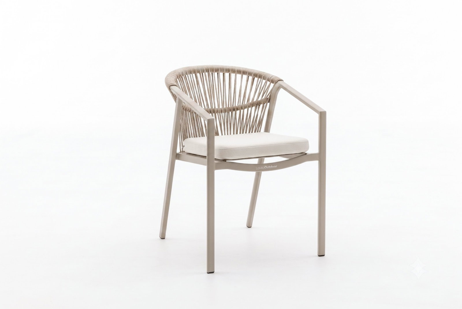 Kova Mocha Outdoor Rope Dining Chair Set Of 2