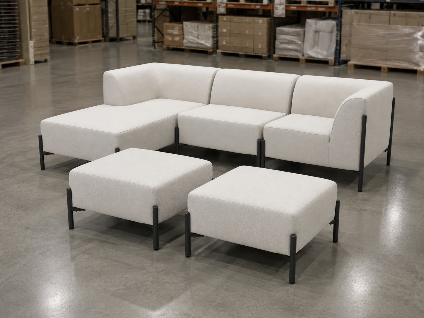 EDEN CHAISE LOUNGE WITH OTTOMAN SET Clearance8708 1