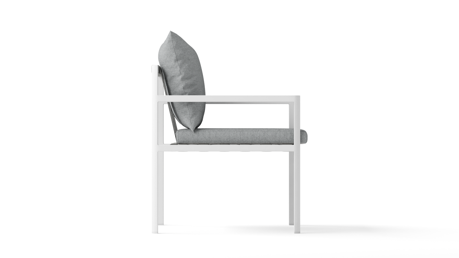 Manly White Outdoor Dining Chair 3
