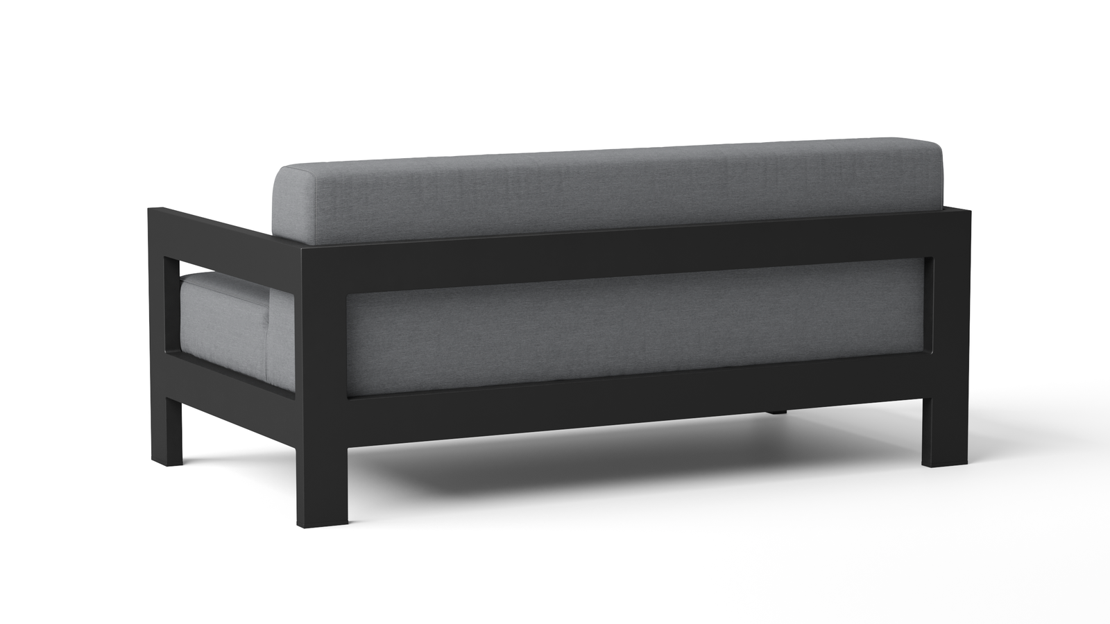 New Noosa Black Outdoor Fabric Two Seat Sofa 5