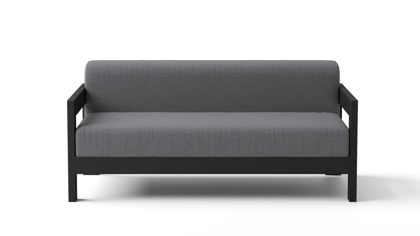New Noosa Black Outdoor Fabric Two Seat Sofa 3
