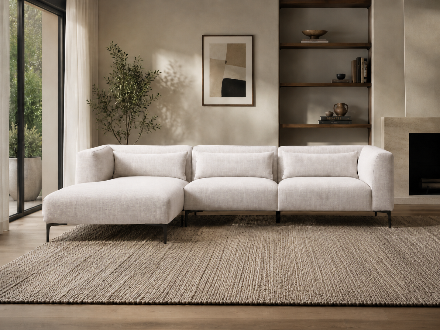 ELLA FABRIC CHAISE LOUNGE LHF Clearance8730 1