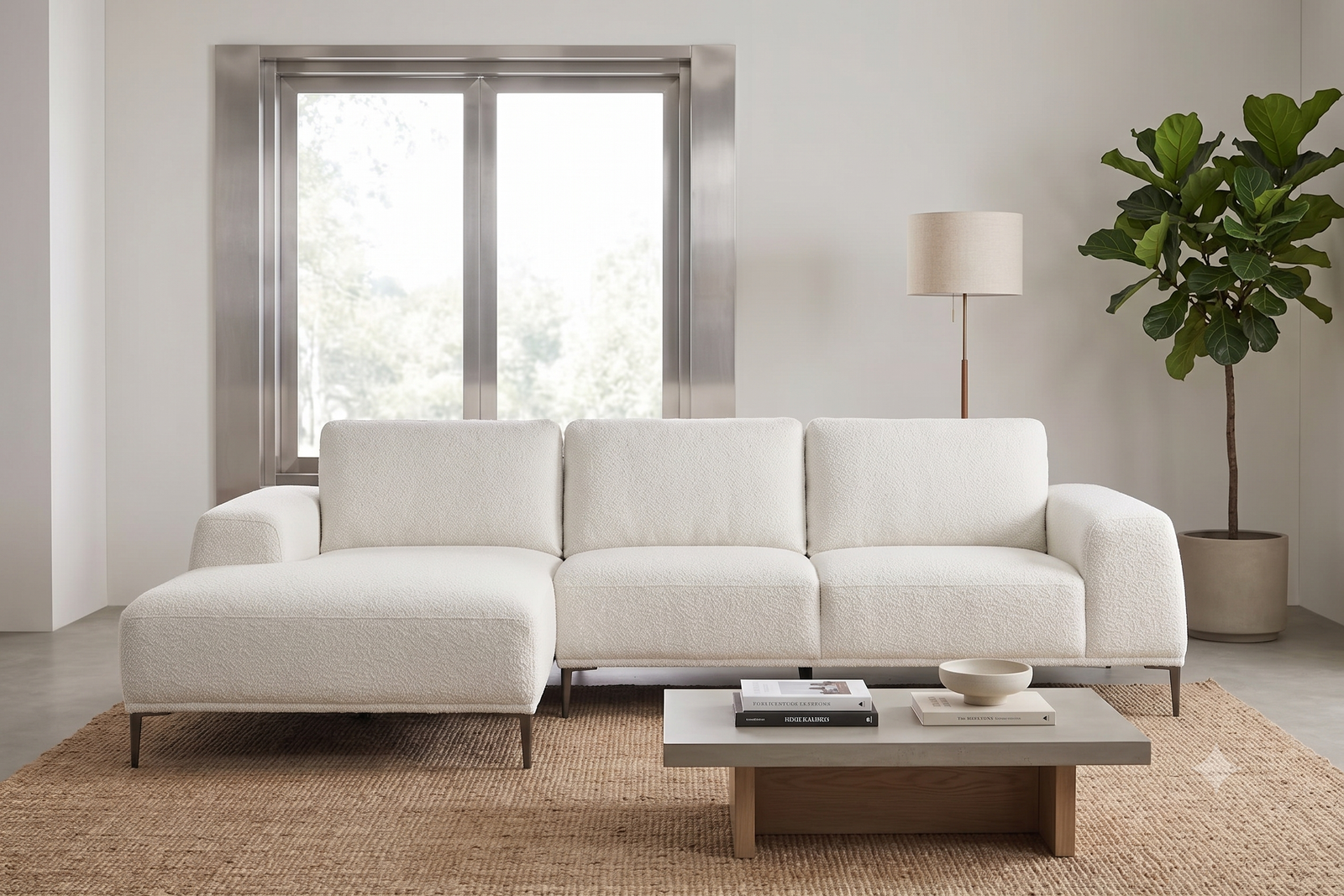 GEMMA BOUCLE CHAISE LOUNGE LHF Clearance8733 1