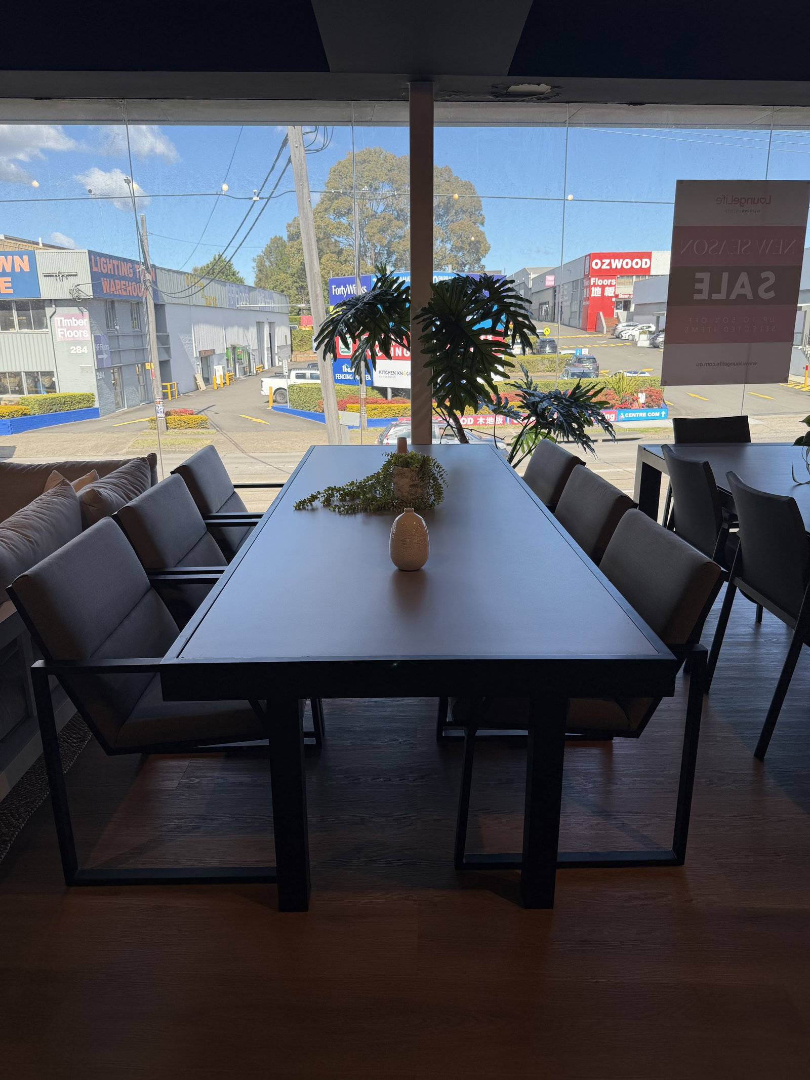 INVINI 7 Piece Dining Set (Black Frame) 1