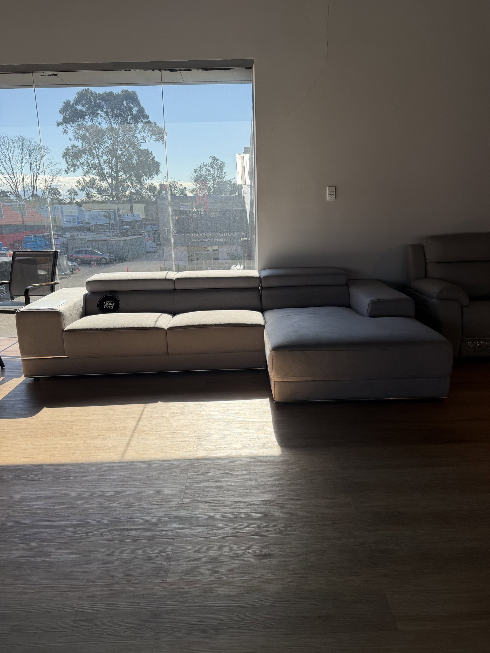NAPOLEON Fabric Chaise Lounge (Colour Aura Fossil) 1