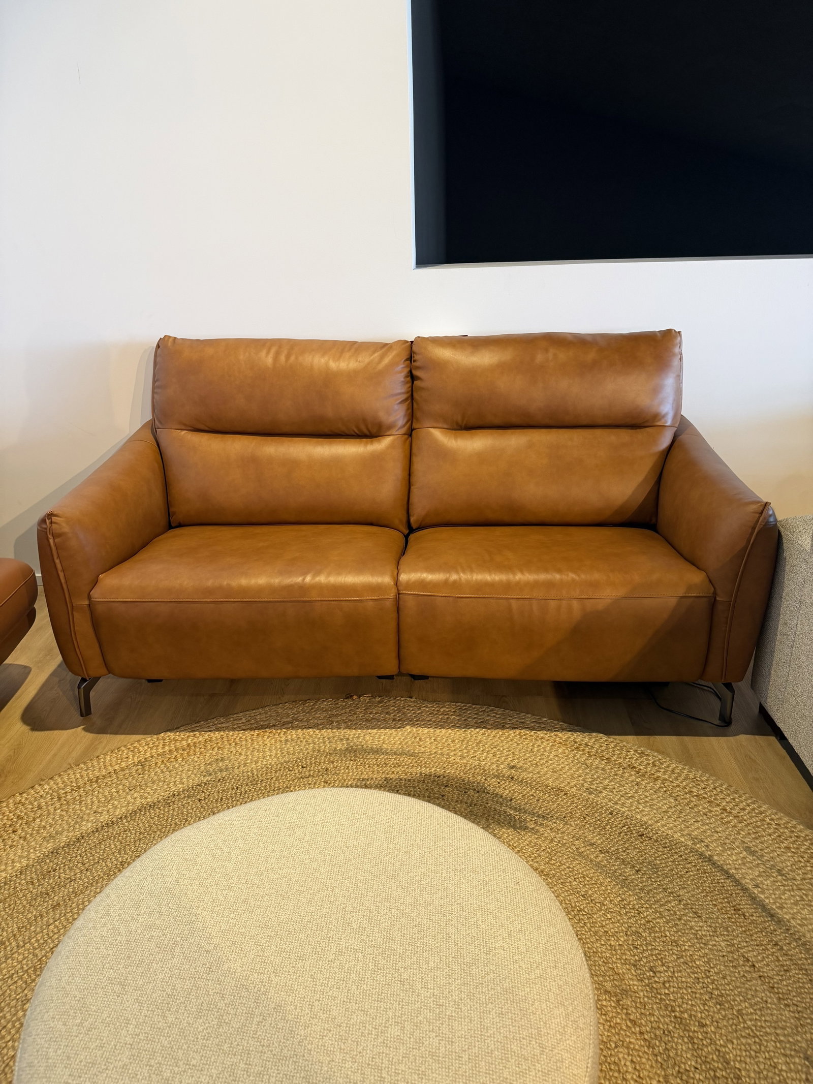 XAVIER Leather Recliner Three Seat Sofa (Material: Full Leather, Colour: Premium Tan, Recliner Type: Electric Recliner) 1