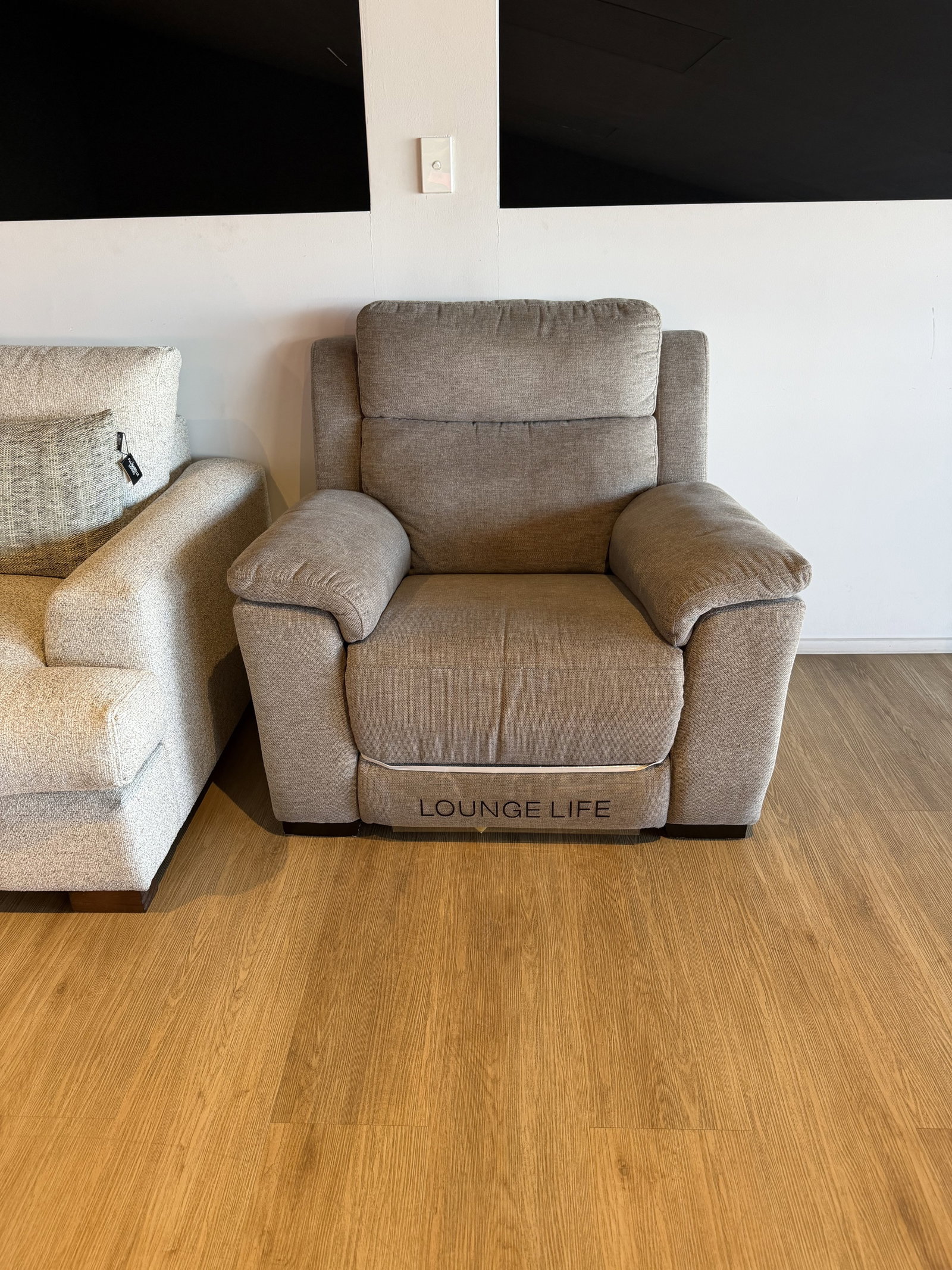 CARDIFF Fabric Recliner Armchair (Material: Fabric, Colour: Belfast Fossil, Recliner Type: Electric Recliner) 1