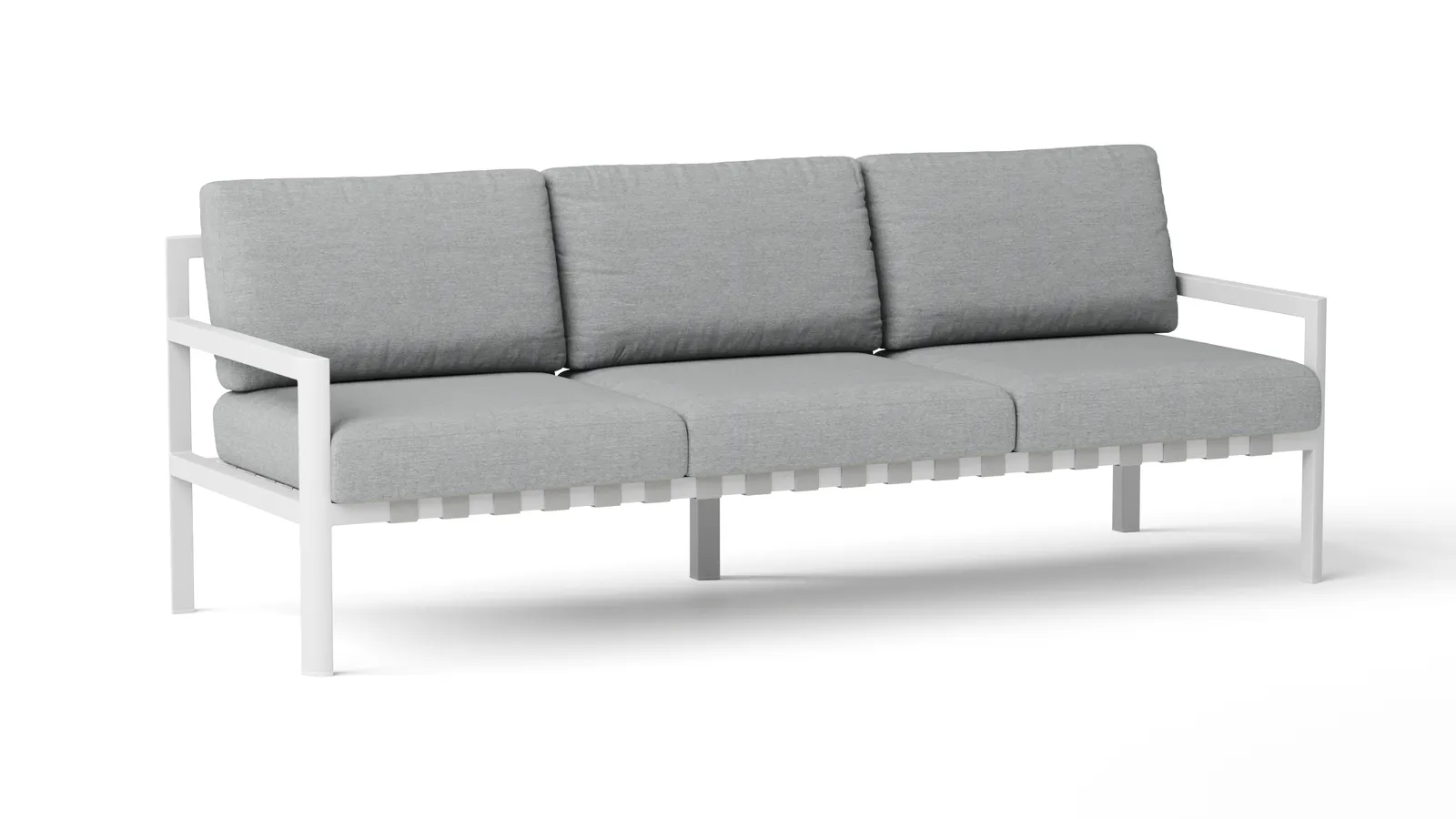 Manly White Outdoor Three Seat Sofa