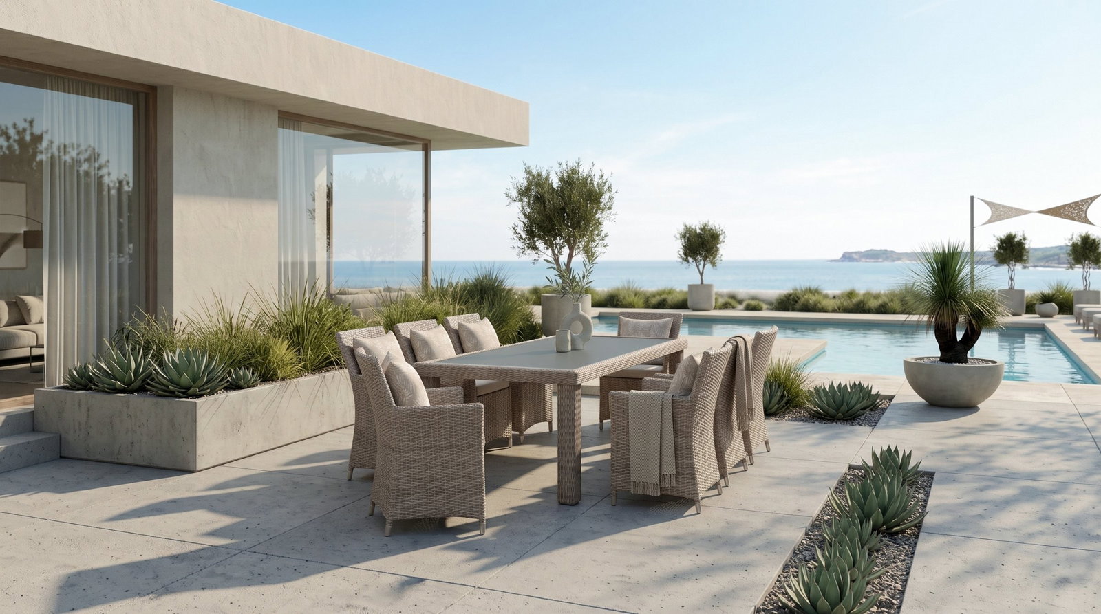 Savannah 9-piece Outdoor Wicker Dining Set