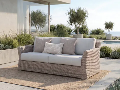 Savannah Outdoor Wicker Two Seat Sofa