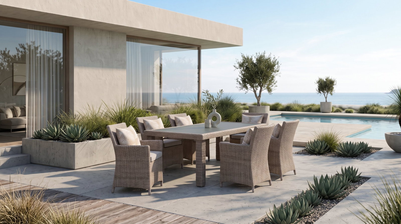 Savannah 7-piece Outdoor Wicker Dining Set