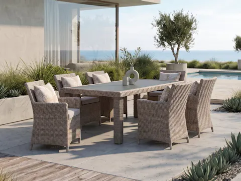 Savannah 7-piece Outdoor Wicker Dining Set