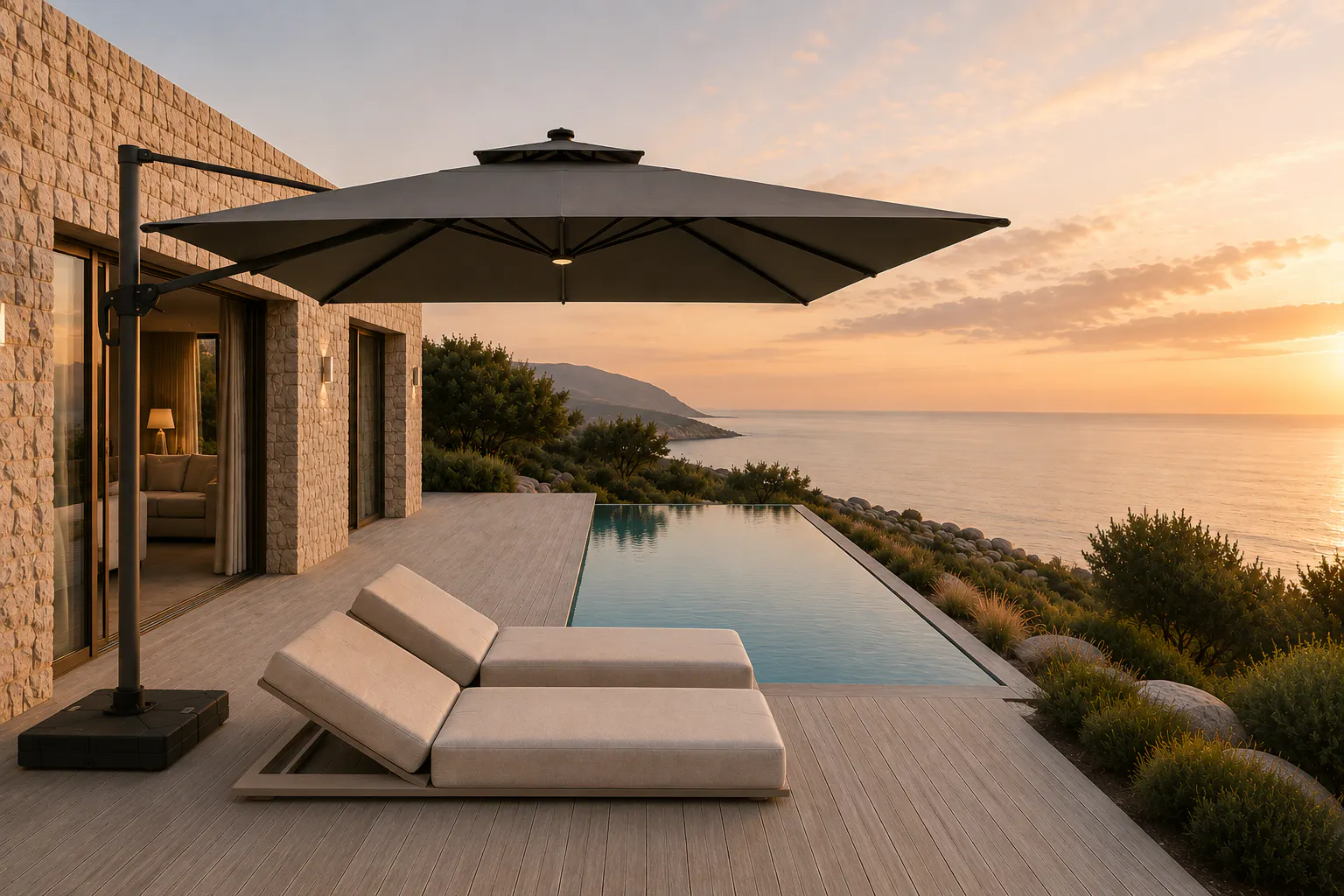 Coolabah Mist Outdoor Cantilever Umbrella