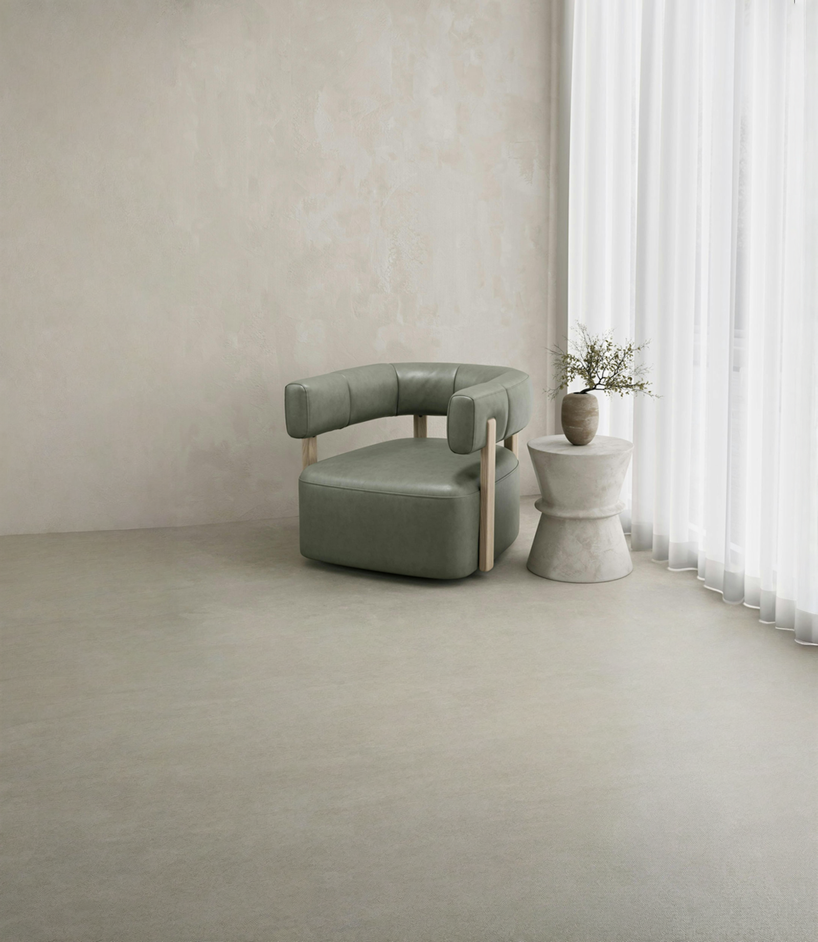 Hush Leather Swivel Chair