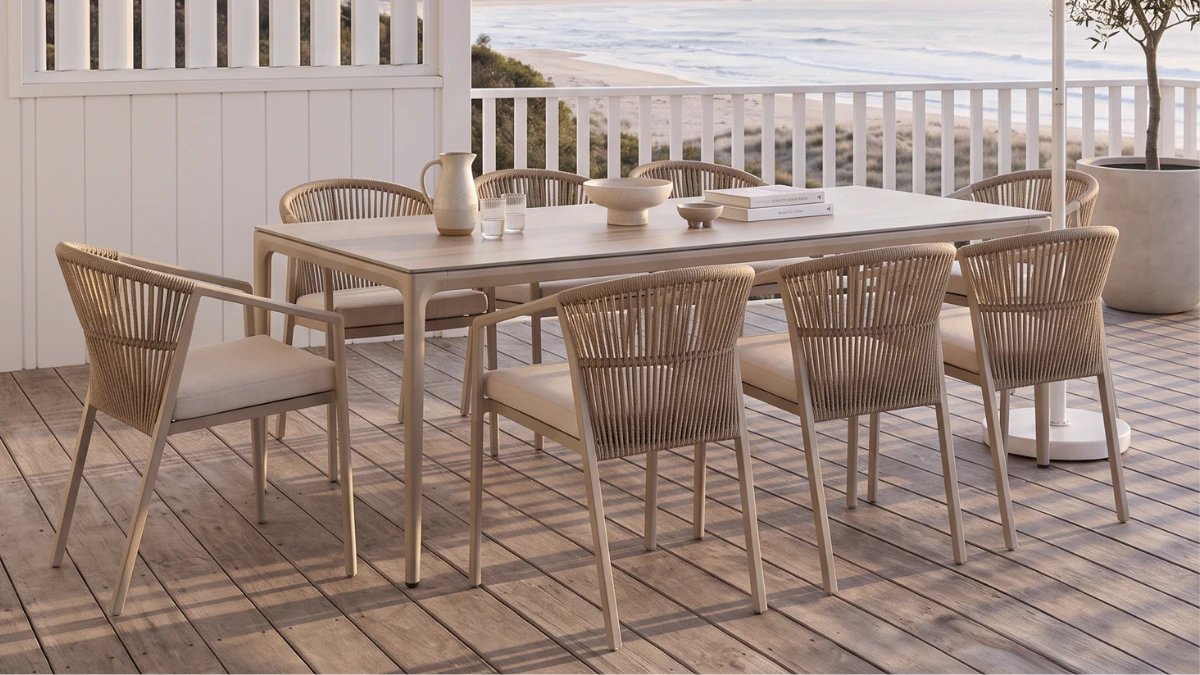 Outdoor dining table Australian backyard Lavita Outdoor