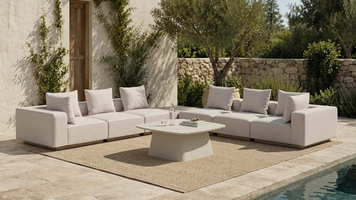 Modular outdoor lounge setting Australia alfresco space Lavita Outdoor