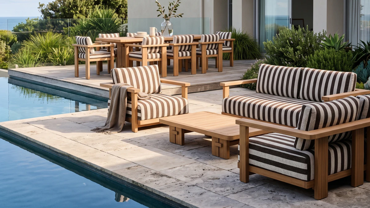 Complete outdoor entertaining furniture setup Australia