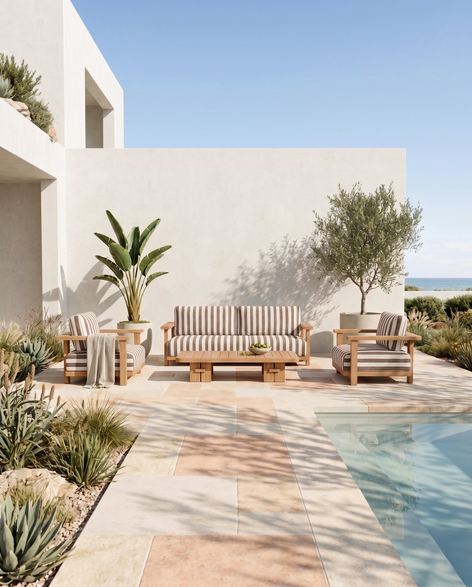 Seaview Outdoor Three Seater Sofa