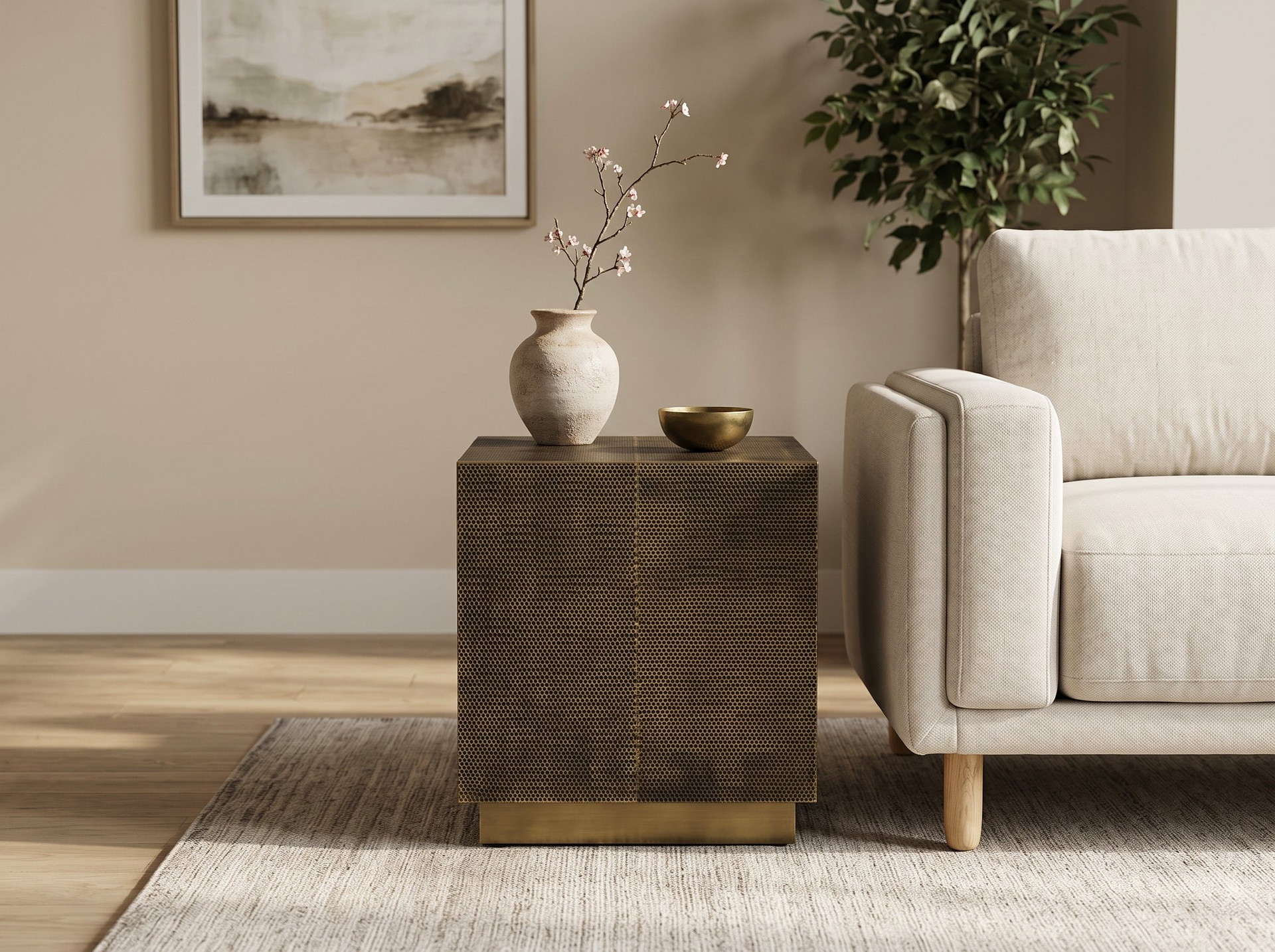 Amara Brass Square Side Table (arriving soon)