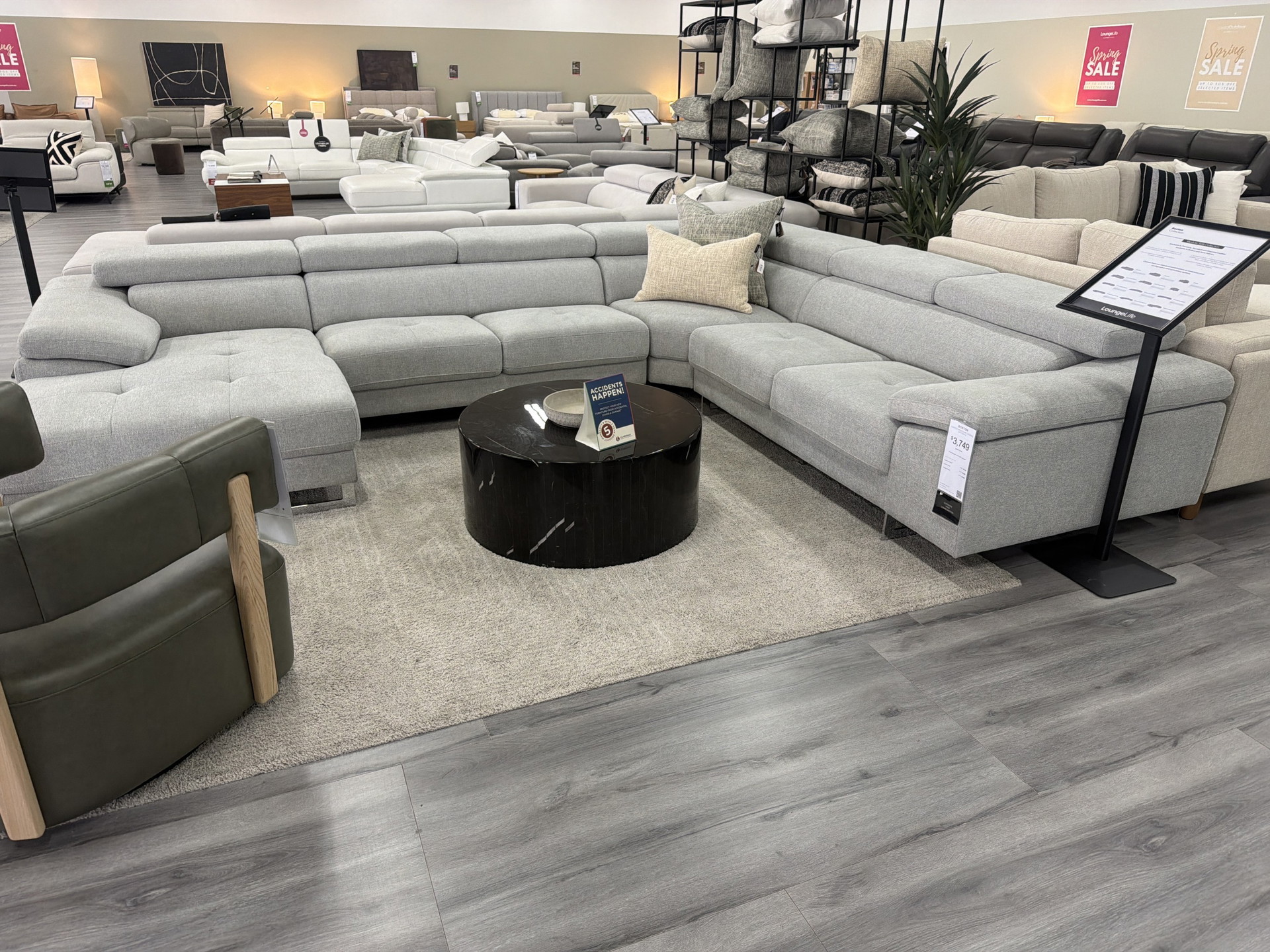 Boston Fabric Modular Lounge Option A With Left Hand Facing Chaise (belfast Pewter ) 1