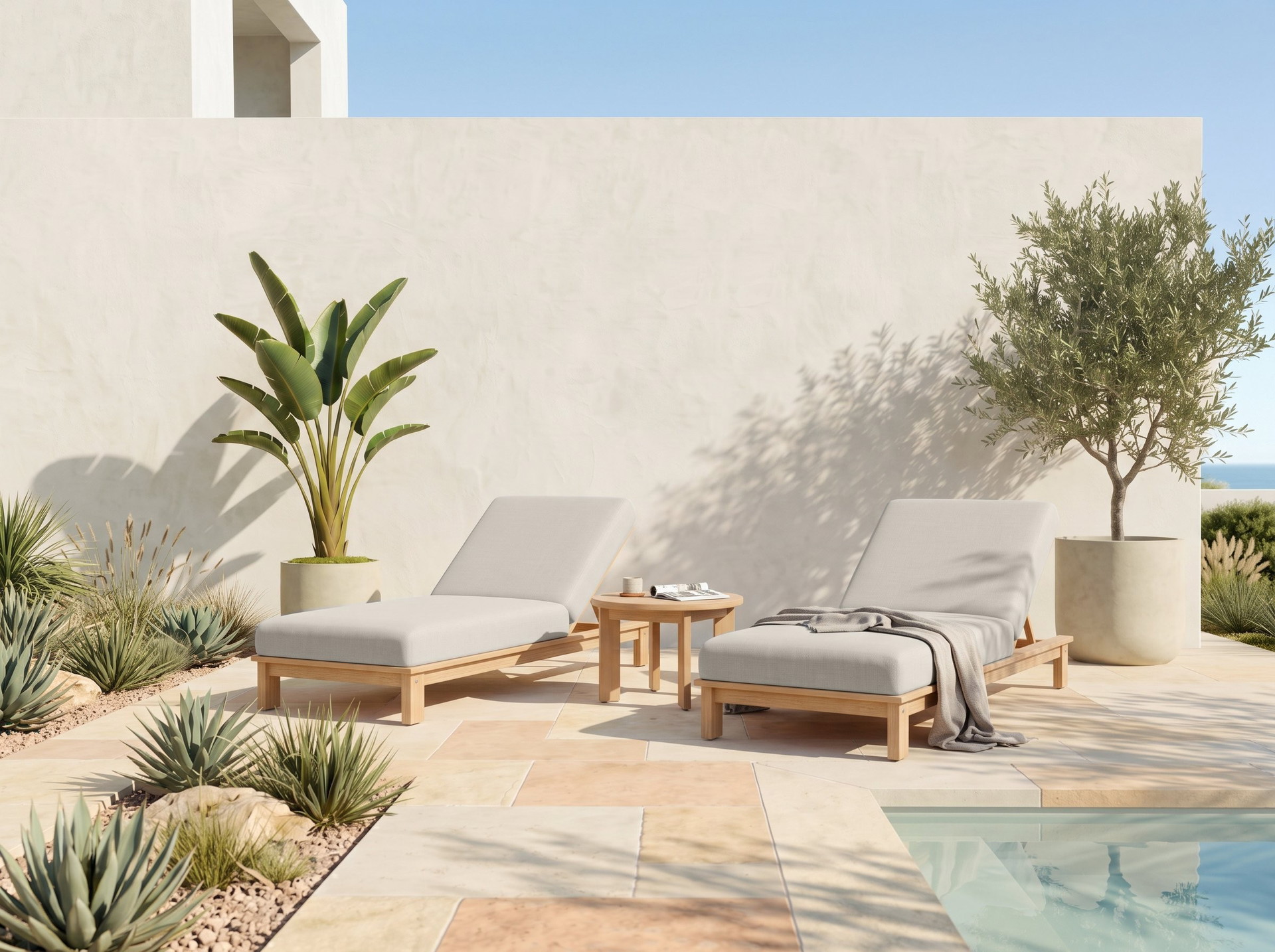 Toolum Outdoor Sun Lounge Large Set Of 2