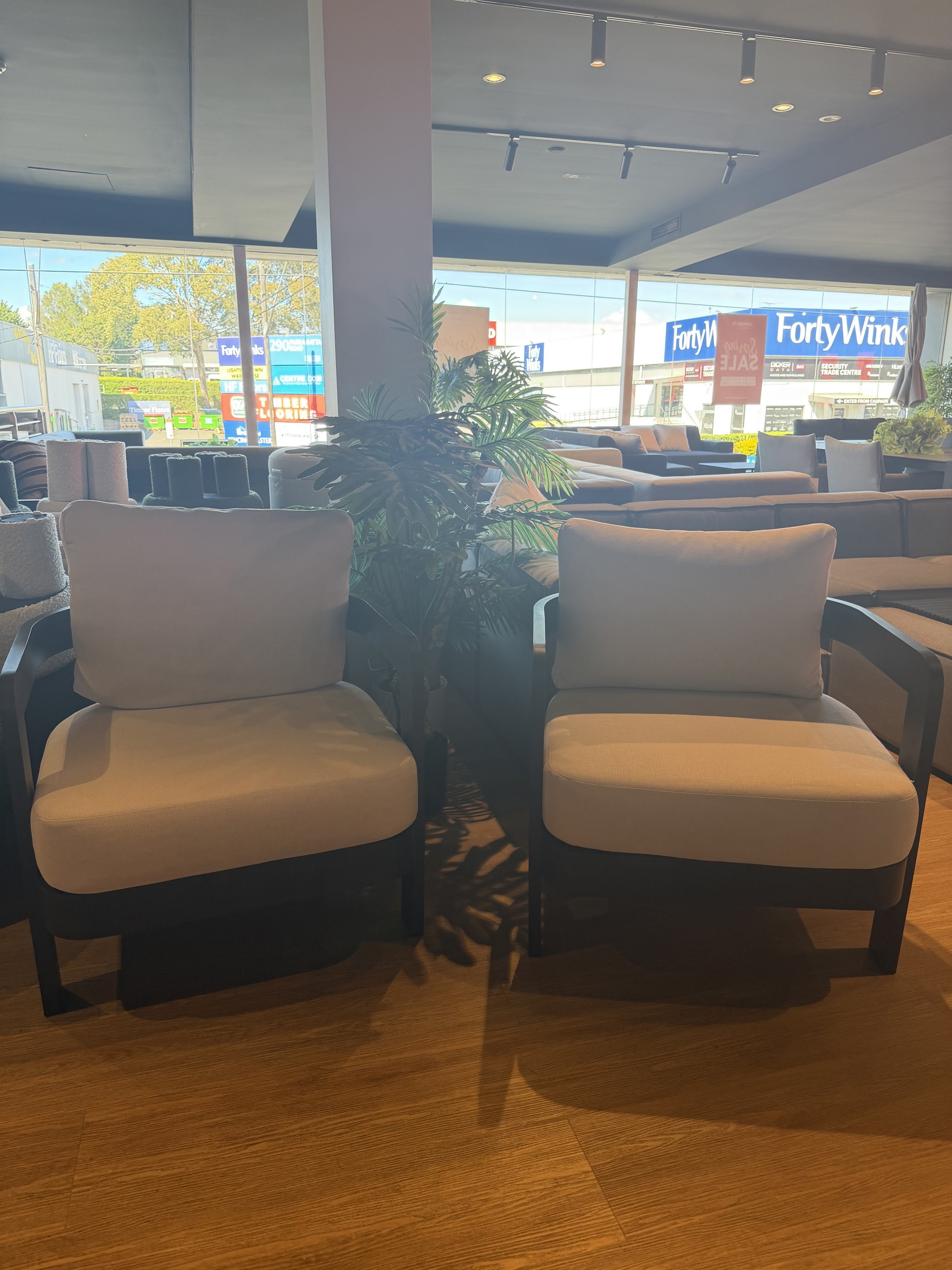BALMAIN Ebony Outdoor Armchair Set Of 2 (Fabric: Cream Olefin) 1