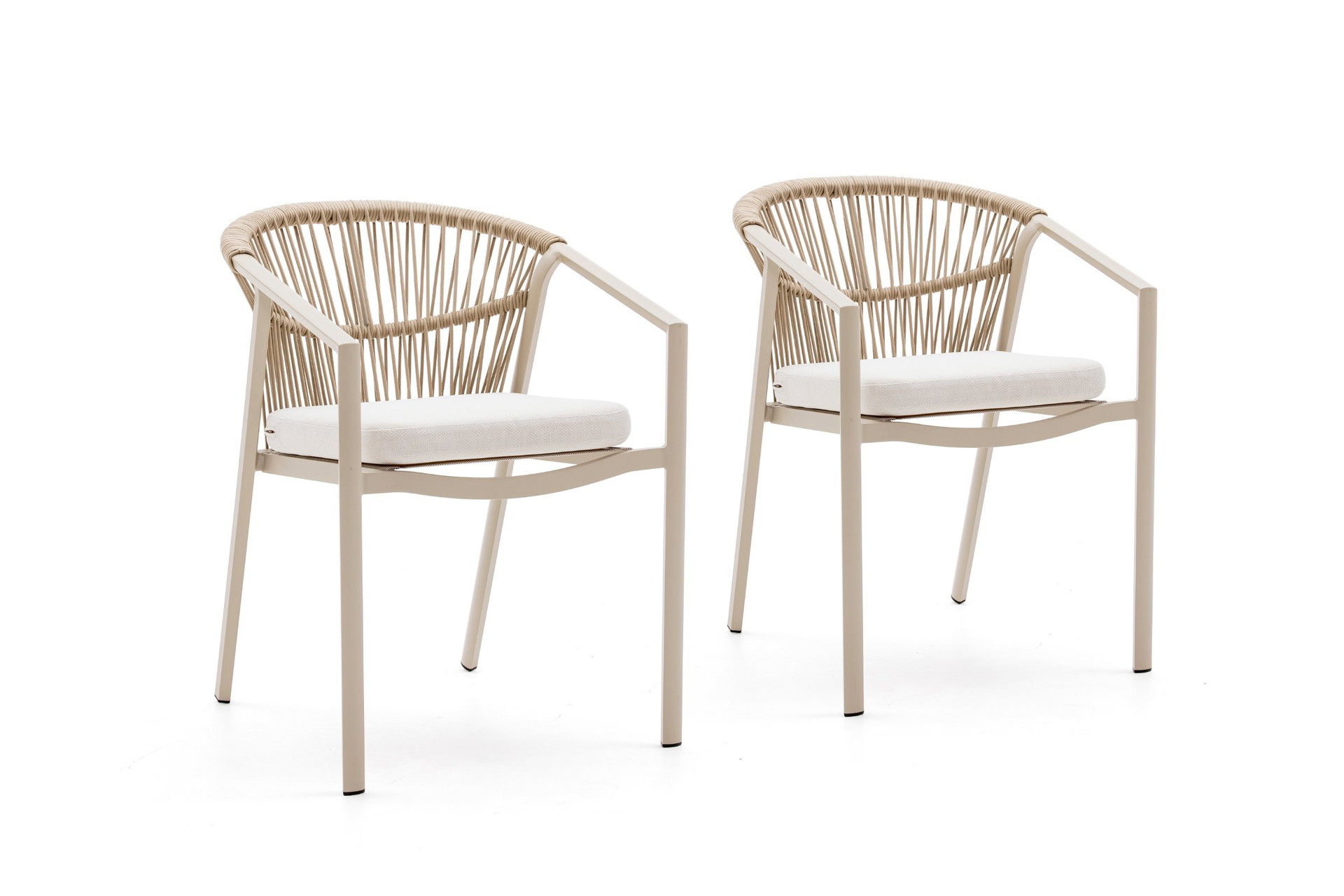 Kova Mocha Outdoor Rope Dining Chair Set Of 2